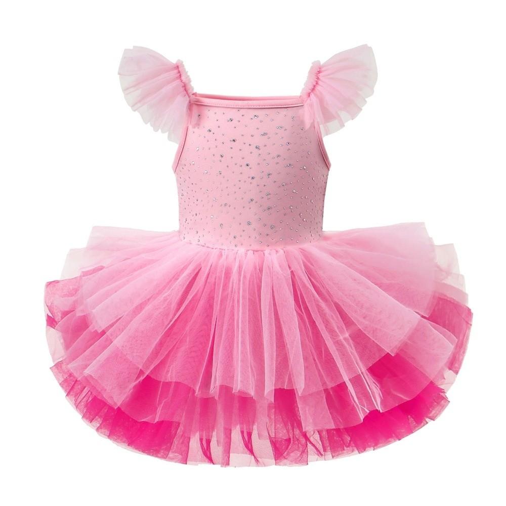 Sequin Ballet TuTu Dress Cross Strap Ballet Performance Costume Party Dance Dress Grading
