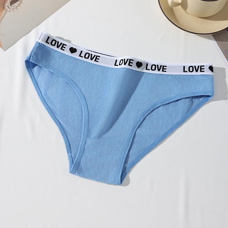 1/7Pcs/Set Women's Cotton Panties Sexy Soft Striped Underpants Cute Letter Girls Briefs Female Breathable Stretch Lingerie