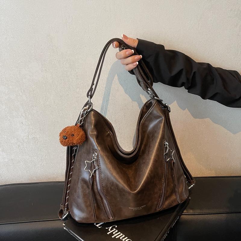 Autumn and Winter Tote Bag Women's New Large-capacity Commuting Backpack Can Be Crossbody Versatile High-texture Going Out Backpack