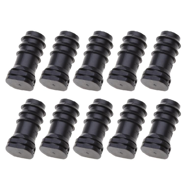 Pack of 10 16mm Pipe Barbed Caps Garden Hose Connectors Screw Connectors Plugs