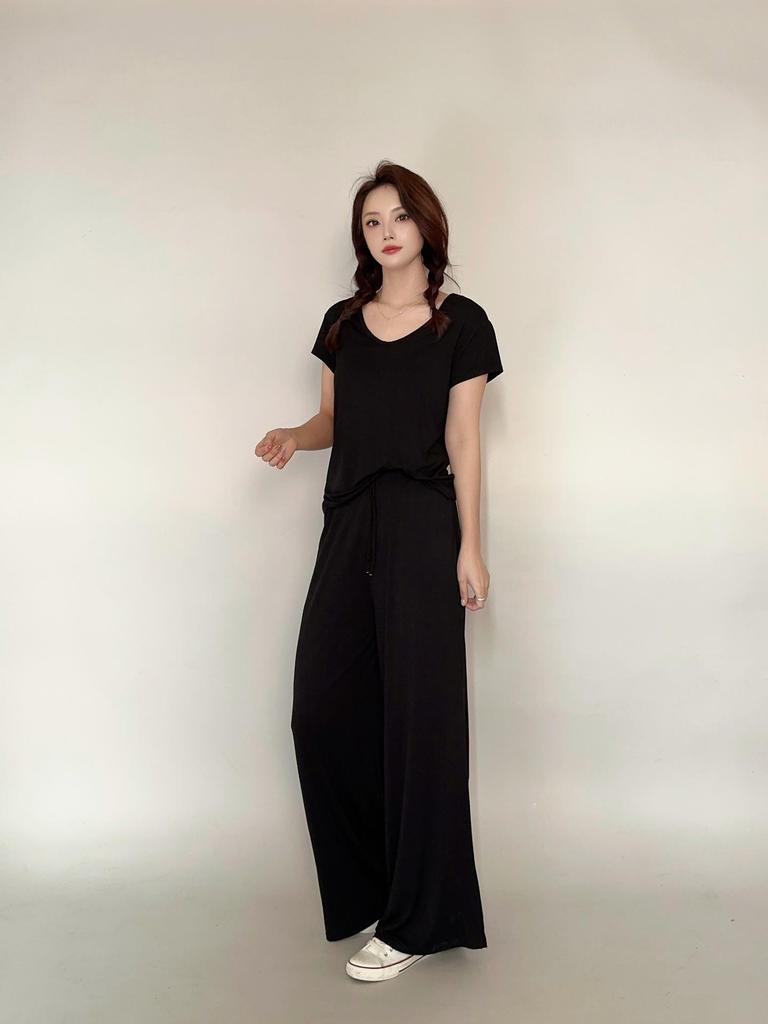 Женская летняя футболка из модала с коротким рукавом и овальным вырезом - Однотонная, Повседневная, Свободная, Приталенная, Универсальный топ