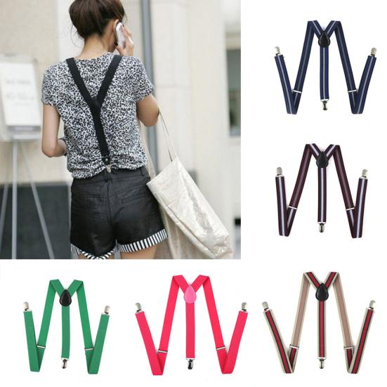 Эластичные женские однотонные/в полоску Y-образной формы, регулируемые подтяжки, подтяжки, мужские