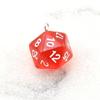 20-Sided Acrylic Dice Keychain - Transparent Solid Color Jewelry Charm