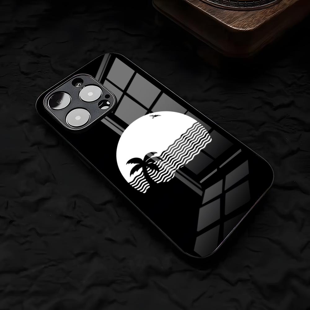 Чехол для телефона N-Neighbourhood Band для iPhone 17 Air 16 E Pro Max 15 14 13 Mini 12 Pro 11 Max Plus Черная стеклянная крышка