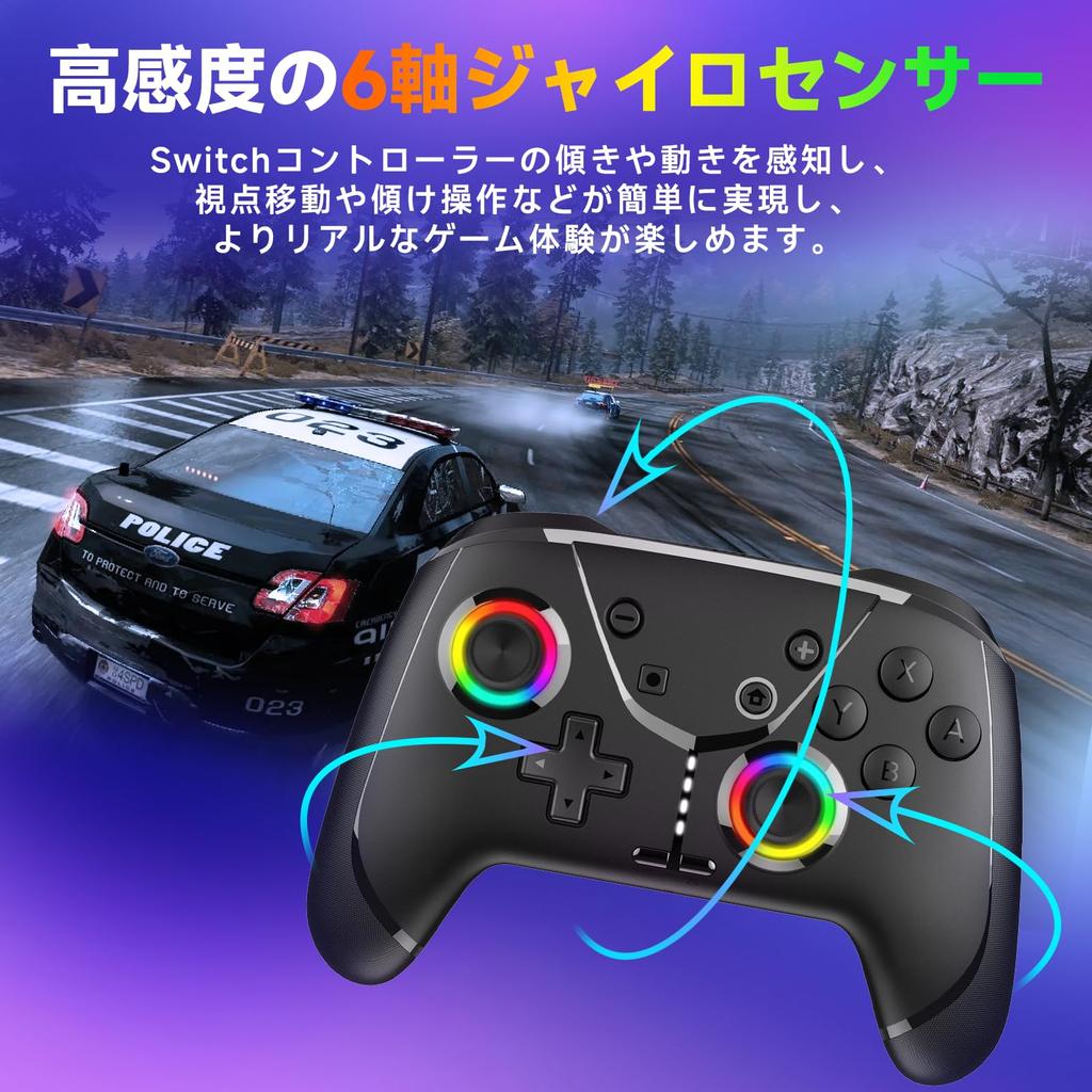 Gameasy Switch Совместим со Switch с задним турбо-гироскопом HD Bluetooth Беспроводной Pro Совместим с и включает японскую инструкцию