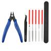 Plastic Model Kit Set with Nippers, 3 Types of Files, and Tweezers for Seals - Beginner's Tool Set for Nippers, Entry Nippers, and Stick Files