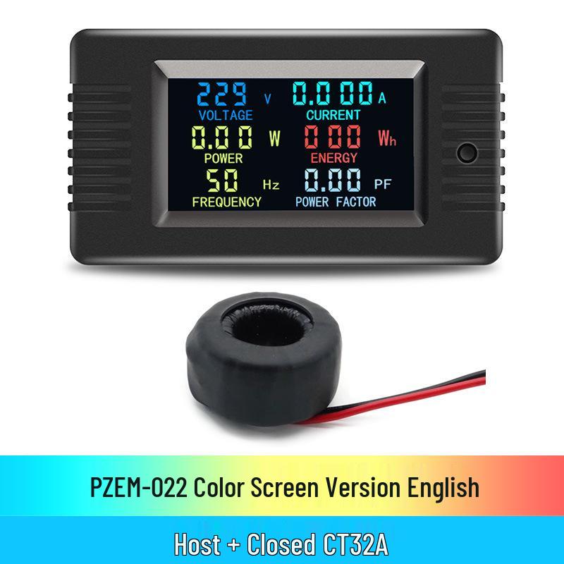Peacefair AC Digital Power Tester: Multifunction Voltage, Current, Power, Frequency, and Energy Meter.