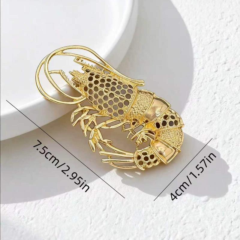 Women's Ocean Style Brooch 1Pcs Retro Metal Butterfly Embossed Pin with Lobster Detail for Dress Bag Scarf