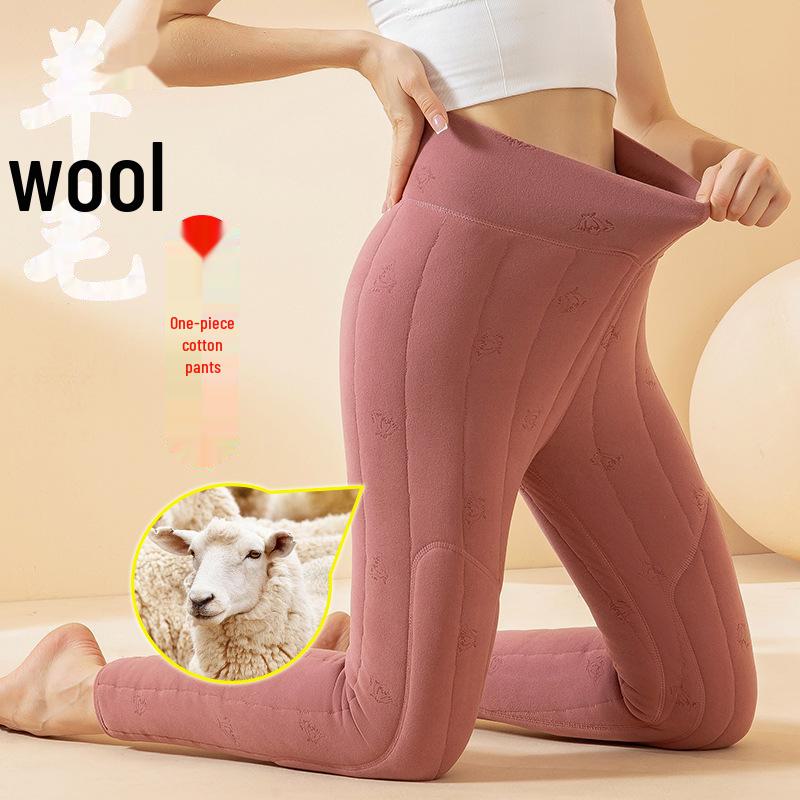 «Хит продаж, женские зимние шерстяные леггинсы с наколенниками, поддержкой талии и бархатной подкладкой — облегающие и очень теплые»