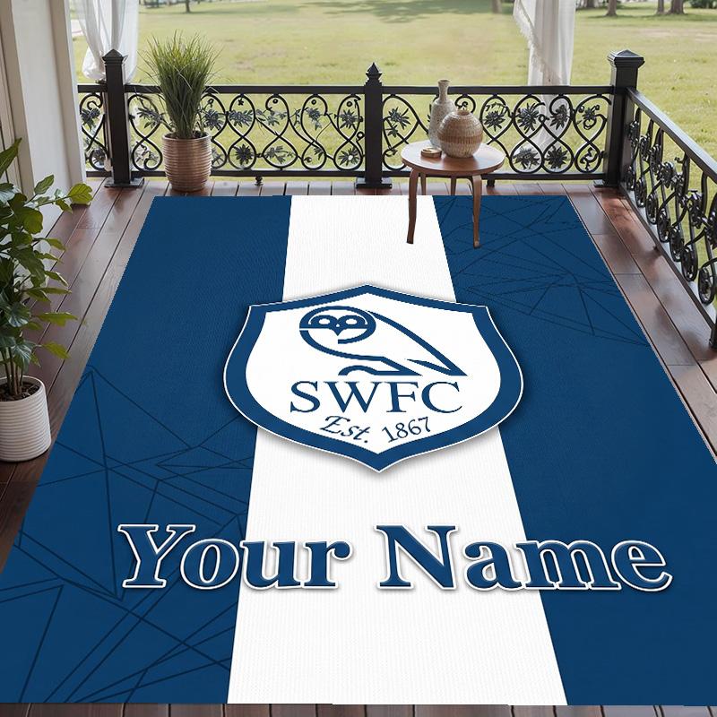 Custom Text Printed Rug Sheffield Wednesday FC Non Slip Floor Carpet For Home Room Decor