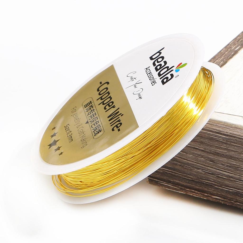 Copper Beading Wire for DIY Bracelet Necklace Colorfast Jewelry Cord String Craft Making