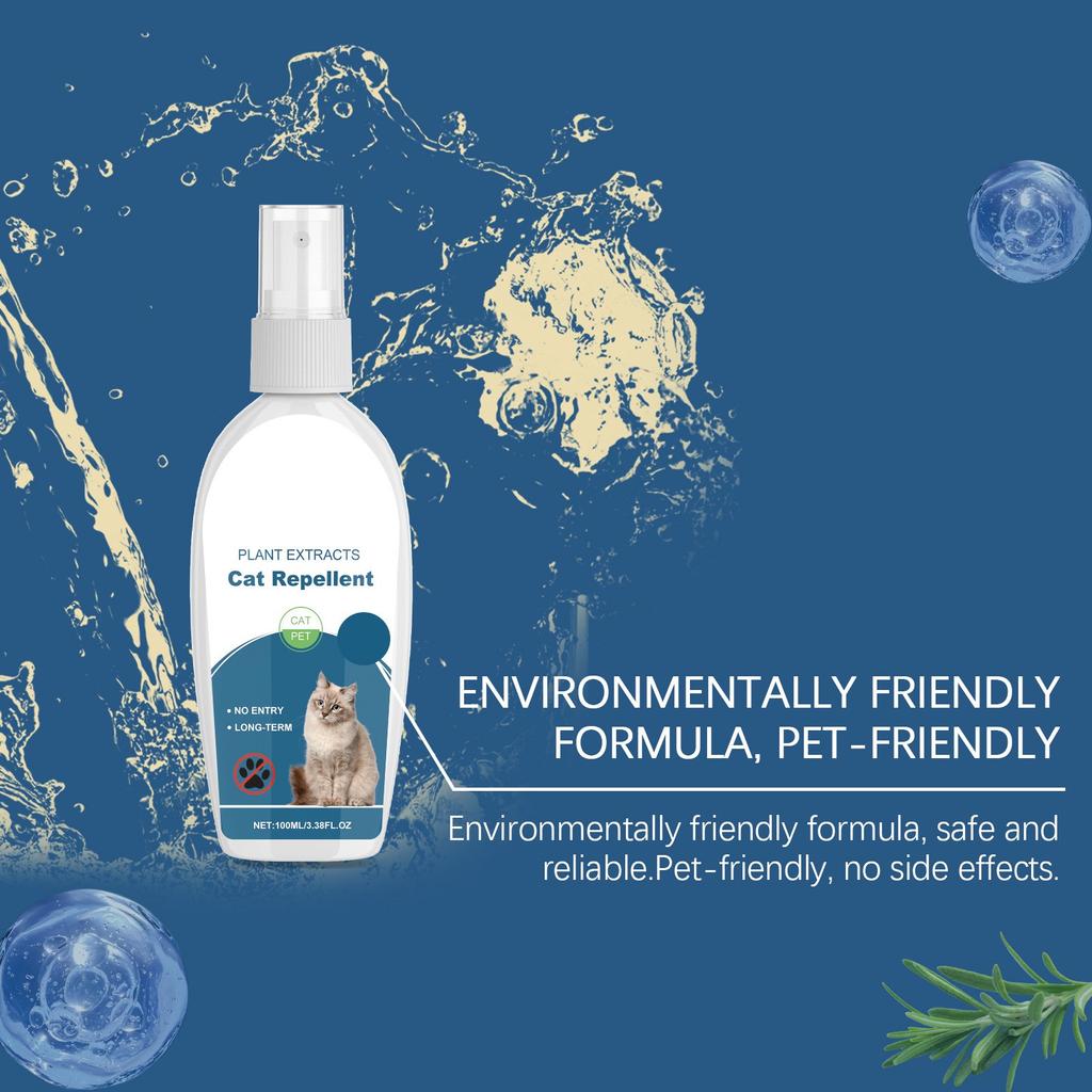 Спрей для отпугивания кошек в помещении, Учебное пособие для защиты от кошачьих царапин, для кошек в помещении для кошек и мебели, диванов, ковриков, занавесок 100 мл