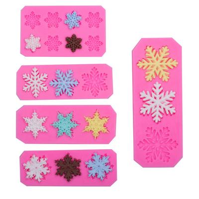 Украшения Шоколадная мастика Рождественская снежинка Форма Силиконовая форма