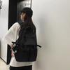 Schoolbag trendy pure black schoolbag multi-bag large-capacity casual backpack fashionable new junior high school male and female students backpack
