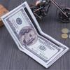 Мужской персонализированный ретро-кошелек двойного сложения с креативным стилем, множеством отделений для карт, классический короткий кошелек двойного сложения с рисунком долларовой купюры США