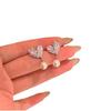 Shining Sweetheart Love Zircon Pearl Earrings: Unique, Sophisticated Design for Women