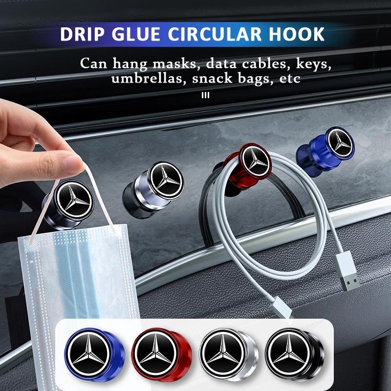 Car Self Adhesive Hook Cable Clip Data Line Organizer Holder For Mercedes Benz C180 C300 W124 W176 W177 C200 C260 GLC CLE CLA