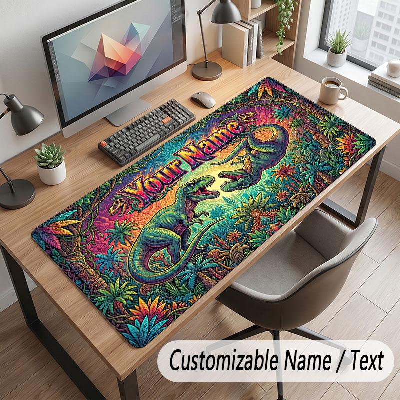 Personalized Name Designs Theme Customized Mouse Pad Personalized Print Name Text Desk Mat For Home Office Table Decor