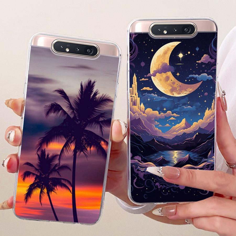 Чехол для Samsung A80 Galaxy A90 4G SM-A805F Задняя крышка телефона Для SamsungA80 A 90 4G Стильный чехол Мягкий силиконовый бампер из ТПУ Coque