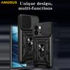 AMORUS Чехол для OnePlus 13s 5G/13T 5G с подставкой, PC+TPU чехол для телефона со шторкой для камеры