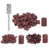 210pcs Brown Sanding Bands Nail Art Sanding Bands Replaceable Nail Sanders with Nail Drill Shaft