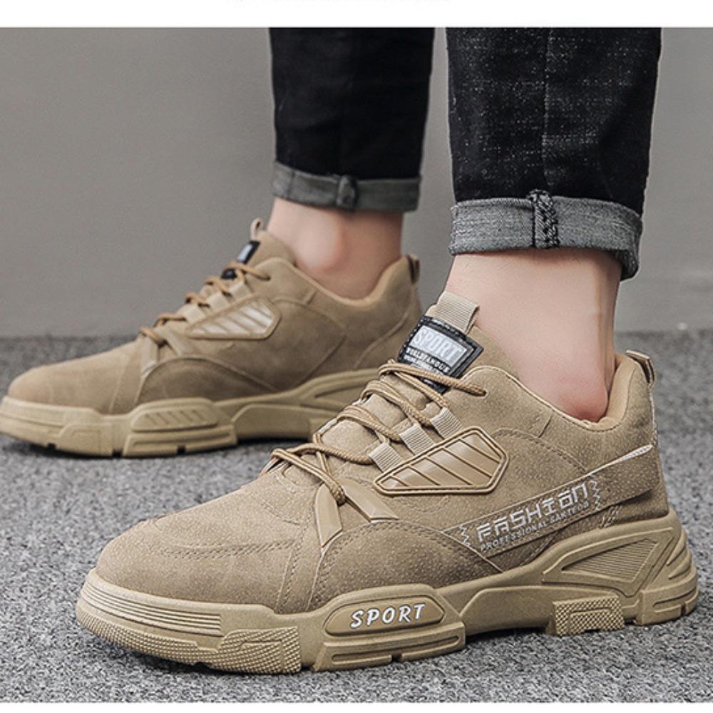 Breathable and Waterproof Labor Protection Shoes for Men's Work Uniforms Thick Soled Sports Board Shoes Trendy Shoes