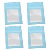 100pcs Ziplock Bags Self Sealing Holographic Reusable Food Storage Bags with Hanging Hole Blue