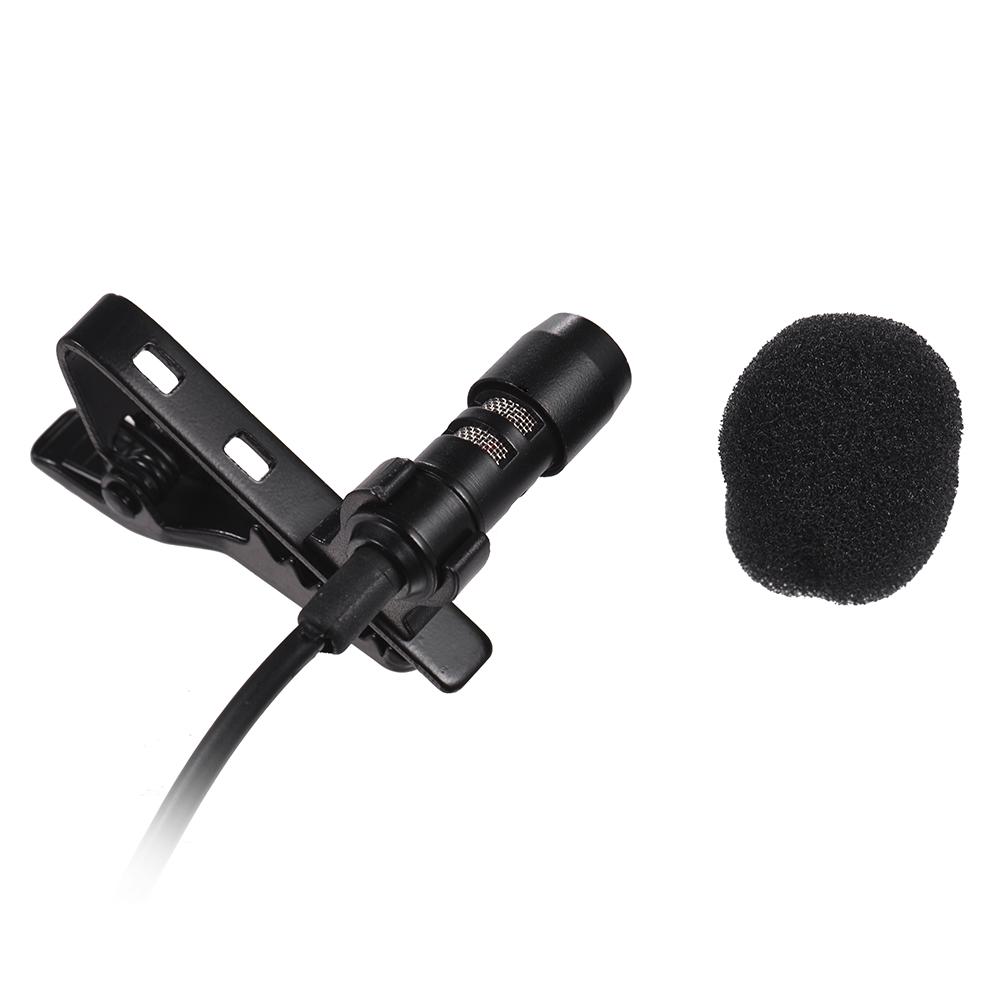 Mini Tie Lapel Clip-on Wired Microphone Mic 3.5mm Plug for Smartphone PC Laptop Chatting Singing