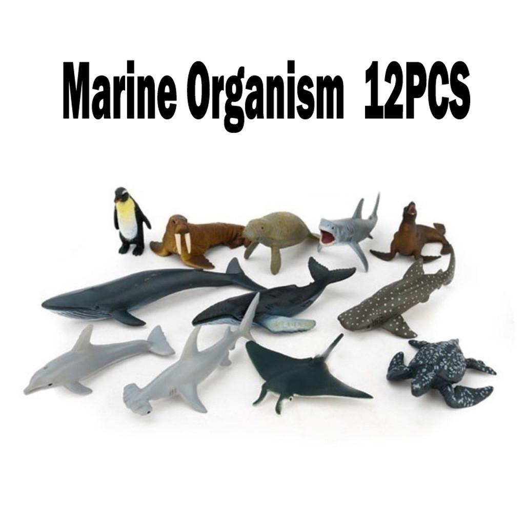 Игрушки набор пластиковых моделей животных. 12 штук