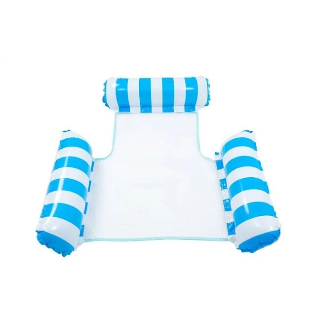 Летний надувной плавающий водный матрас гамак в полоску шезлонг игрушки для водных видов спорта в бассейне плавающий коврик игрушки для бассейна дети
