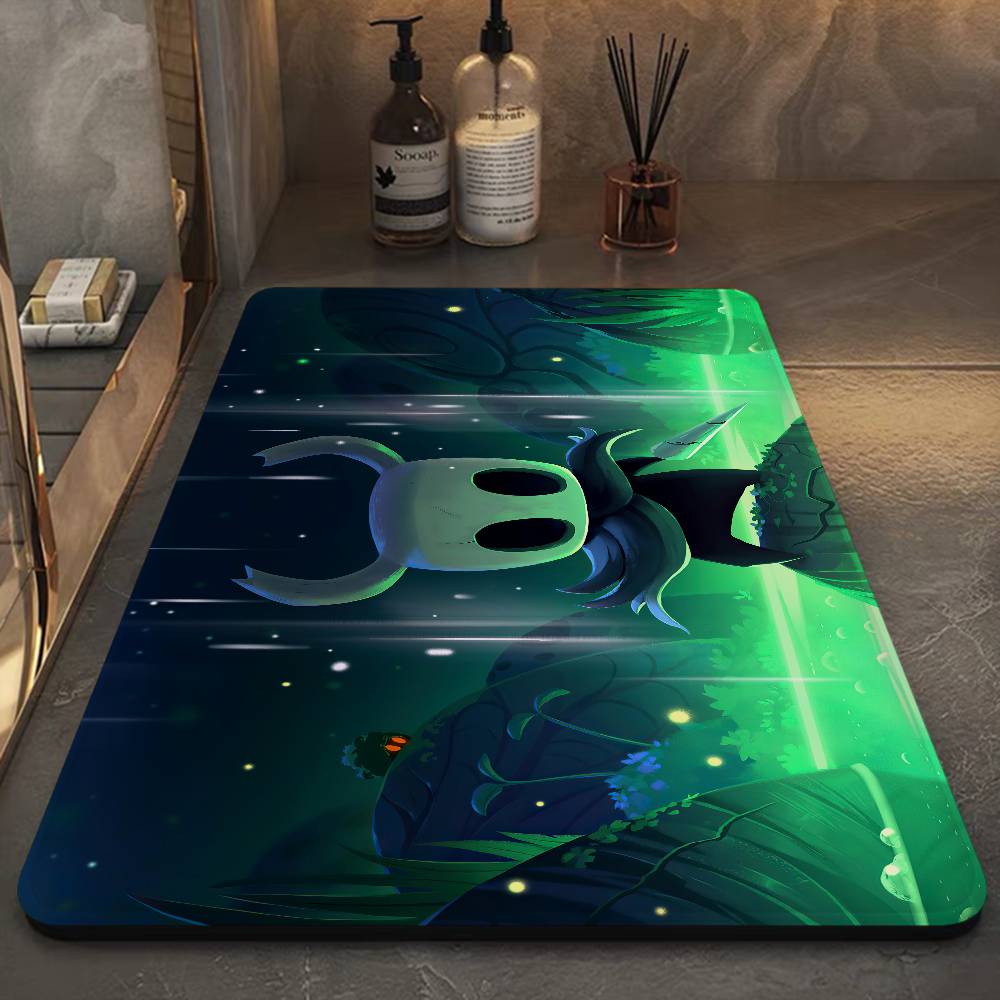 Hollow K-Knight Game Entrance Door Mat Washable Non-Slip Living Room Sofa Chairs Area Mat Kitchen Welcome Doormat