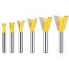6 шт. 6 мм 1/4-дюймовый хвостовик фрезы для соединения ласточкин хвост набор 14 градусов деревообрабатывающий гравировальный резец фреза для дерева