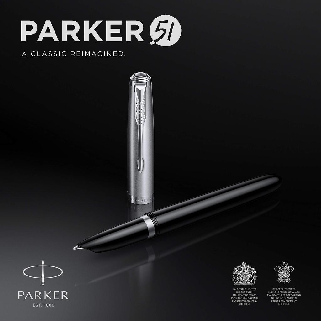 Parker Паркер Паркер 51 Перьевая ручка F Черный CT с конвертером 2123494