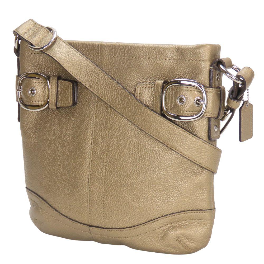 Used COACH Shoulder Bag F16514 leather Gold series casual
