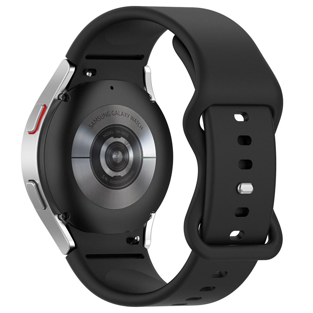 For Samsung Galaxy Watch 4/Watch 4 Classic Silicone Watch Band 20mm Quick Release Wrist Strap with Butterfly Buckle for Sports Watch