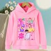 Южная Корея Saja KPop Охотник на демонов Мультяшный принт Девочка/Мальчик Толстовка с капюшоном с длинным рукавом Детская теплая трендовая повседневная уличная одежда