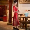 "Slim Fit Satin Xiuhe Dragon & Phoenix Chinese Wedding Dress"