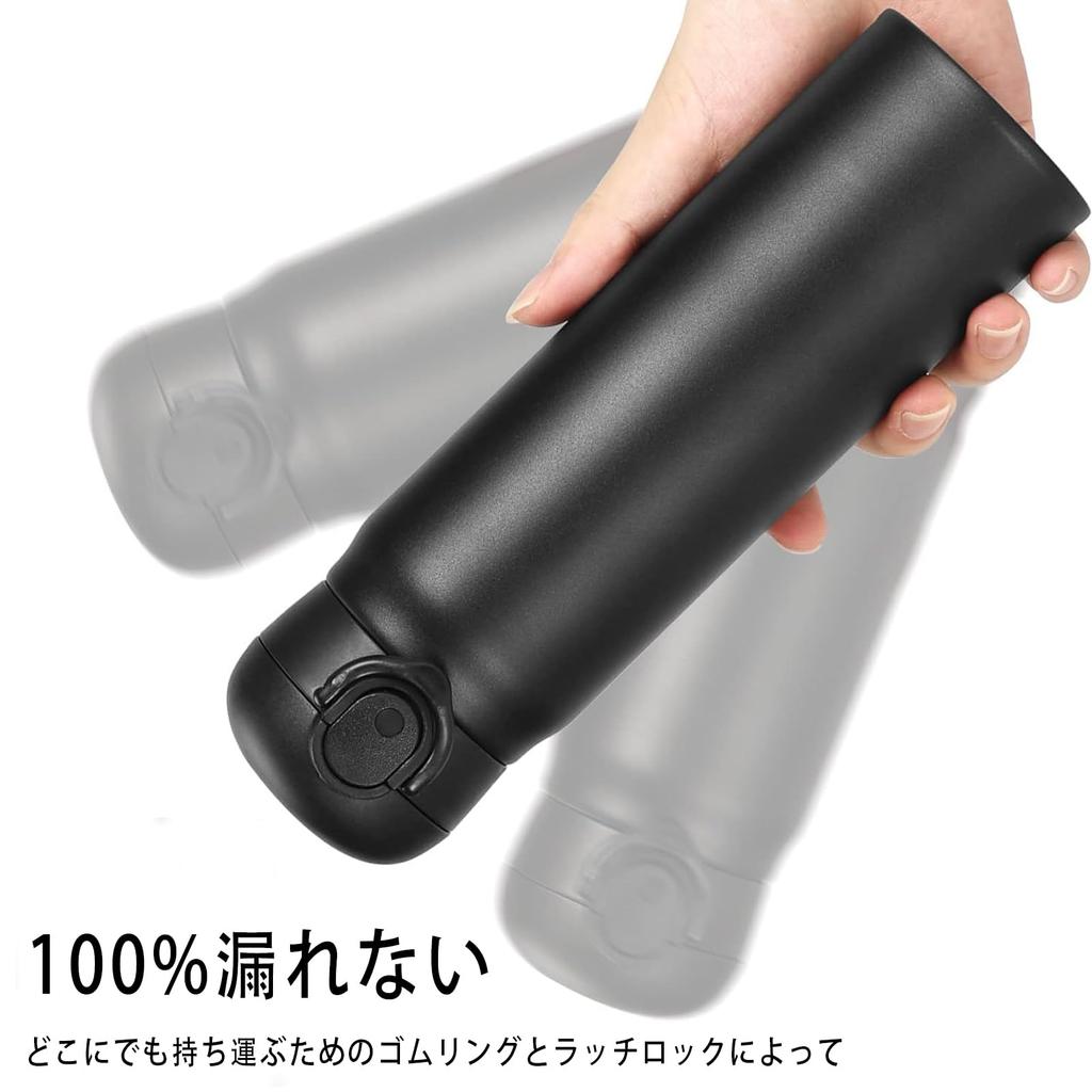 Бутылка для воды BEBAER 500 мл, бутылка из нержавеющей стали, двойные стенки, вакуумная изоляция, легкая бутылка для воды, термос 500 мл, большая емкость, широкое горлышко