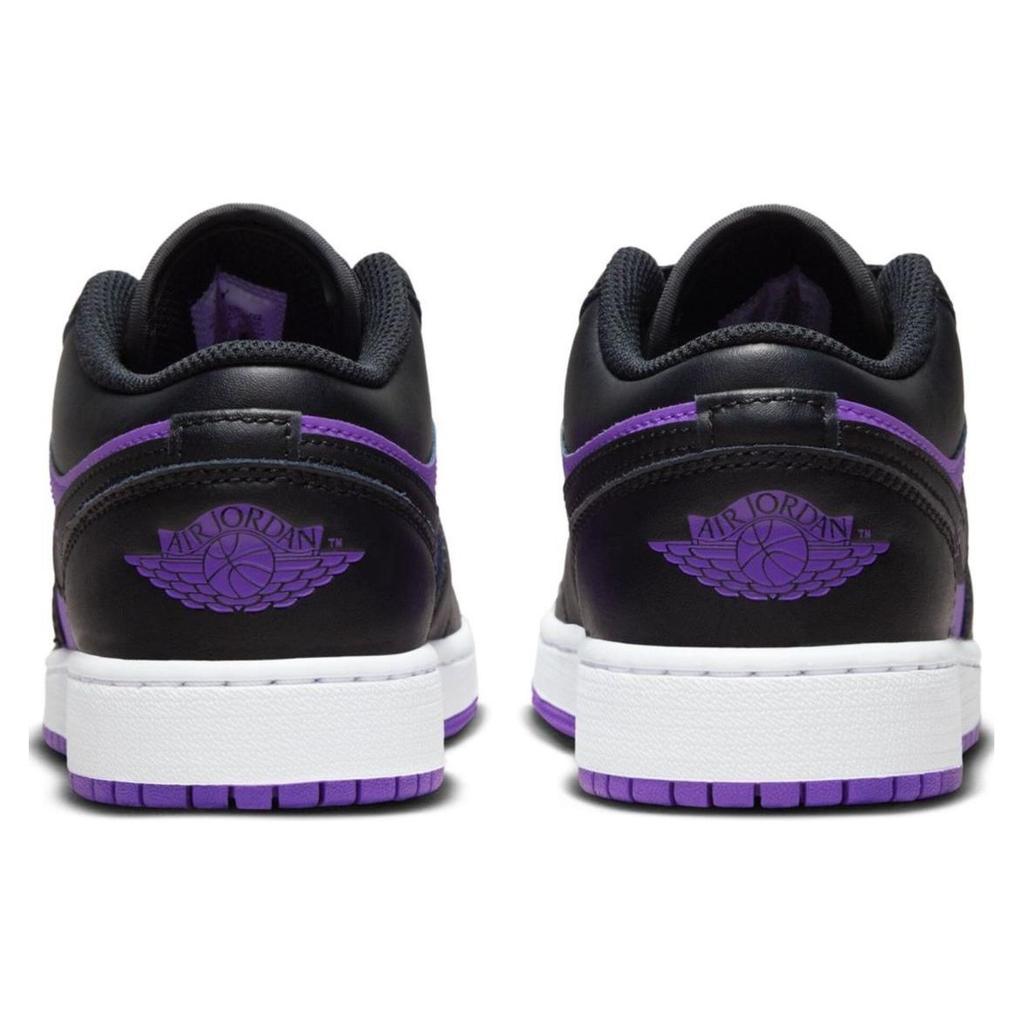 Air Jordan 1 Low GS Purple Venom Kids Sneakers Black White 553560-505