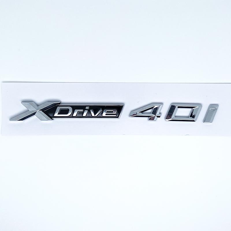Car Emblem Sticker 3D ABS Glossy Black Silver XDrive 40i 40d 45i 45d 48i 48d For BMW X1 X2 X3 X4 X5 X6 X7 GT