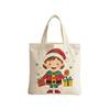 Cartoon Christmas Canvas Gift Bag Santa Claus Merry Christmas Decor  Party Favors