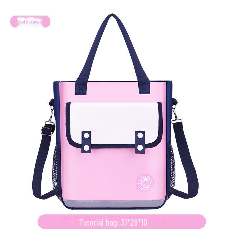 Large Capacity 4-in-1 Remedial Bag for Grades 1-9: Convertible Crossbody and Double-Shoulder Design for Primary and Junior High Students