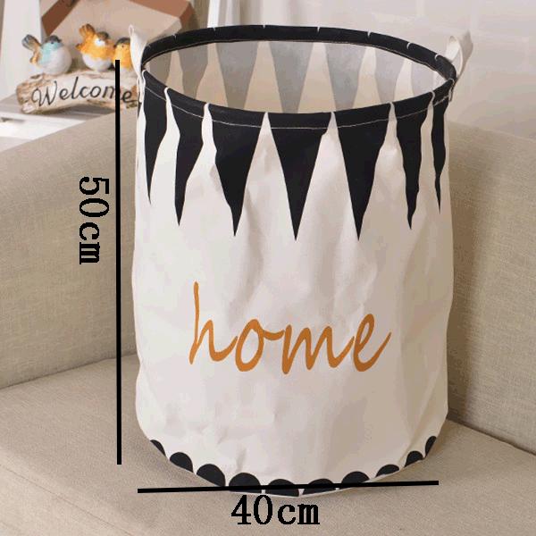 Extra Large Cotton Linen Folding Laundry Basket and Toy Hamper