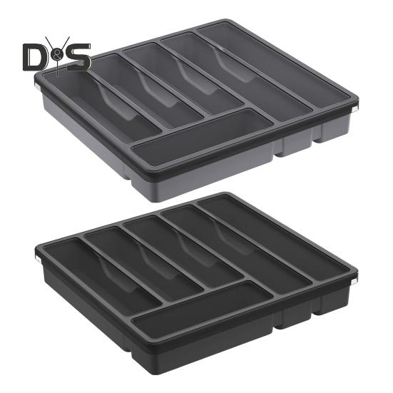 Держатель для кухонных столовых приборов с крышкой, 6 отделений, ящик, столешница, палочки для еды, ложка, вилка, резак, ящик для хранения столовых приборов, закрытый лоток-органайзер