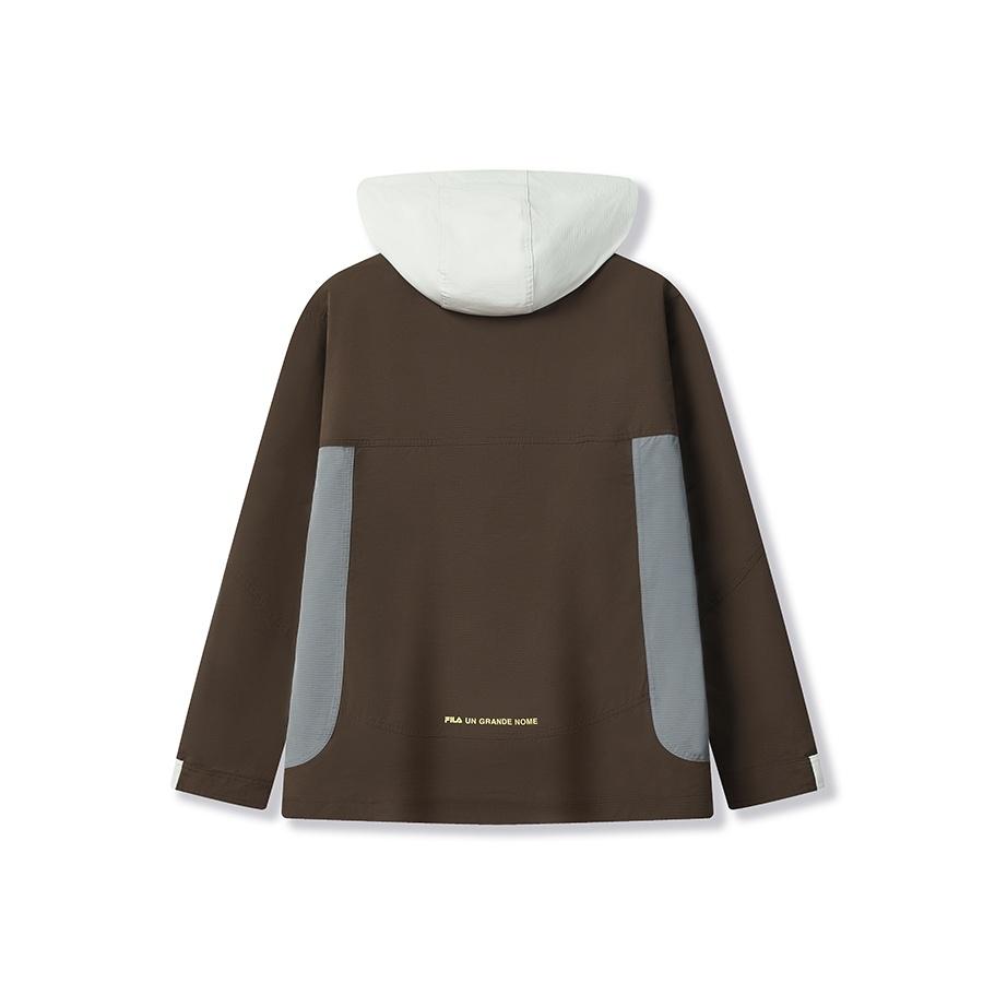 Fila Original Fashion Personality Trendy Retro Classic Casual Versatile Comfortable Loose Hooded Woven Letter Brand Logo Jacket F11M539709FBN