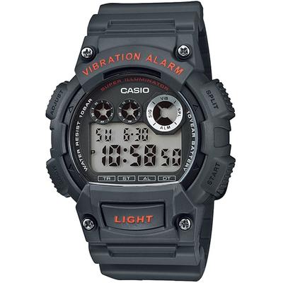 W-735H-8AJH [Стандартные часы] Круглые часы из черной смолы, цифровые