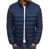 Padded-on Men's Solid Color Stand-up Collar Casual Warm Padded Clothes Trendy Men's Padded Jacket