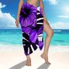 Purple Hibiscus Floral Beach Sarong, Large Ultra Soft Quick Dry for Travel Camping Summer Vacations