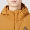 adidas Мужская и женская пуховая куртка с капюшоном и принтом логотипа бренда Оранжевая HG8748