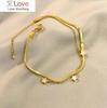 Stainless Steel Gold Color Star Anklets Double Layer Anklets For Women  Fashion Gift Jewelry Tornozeleira